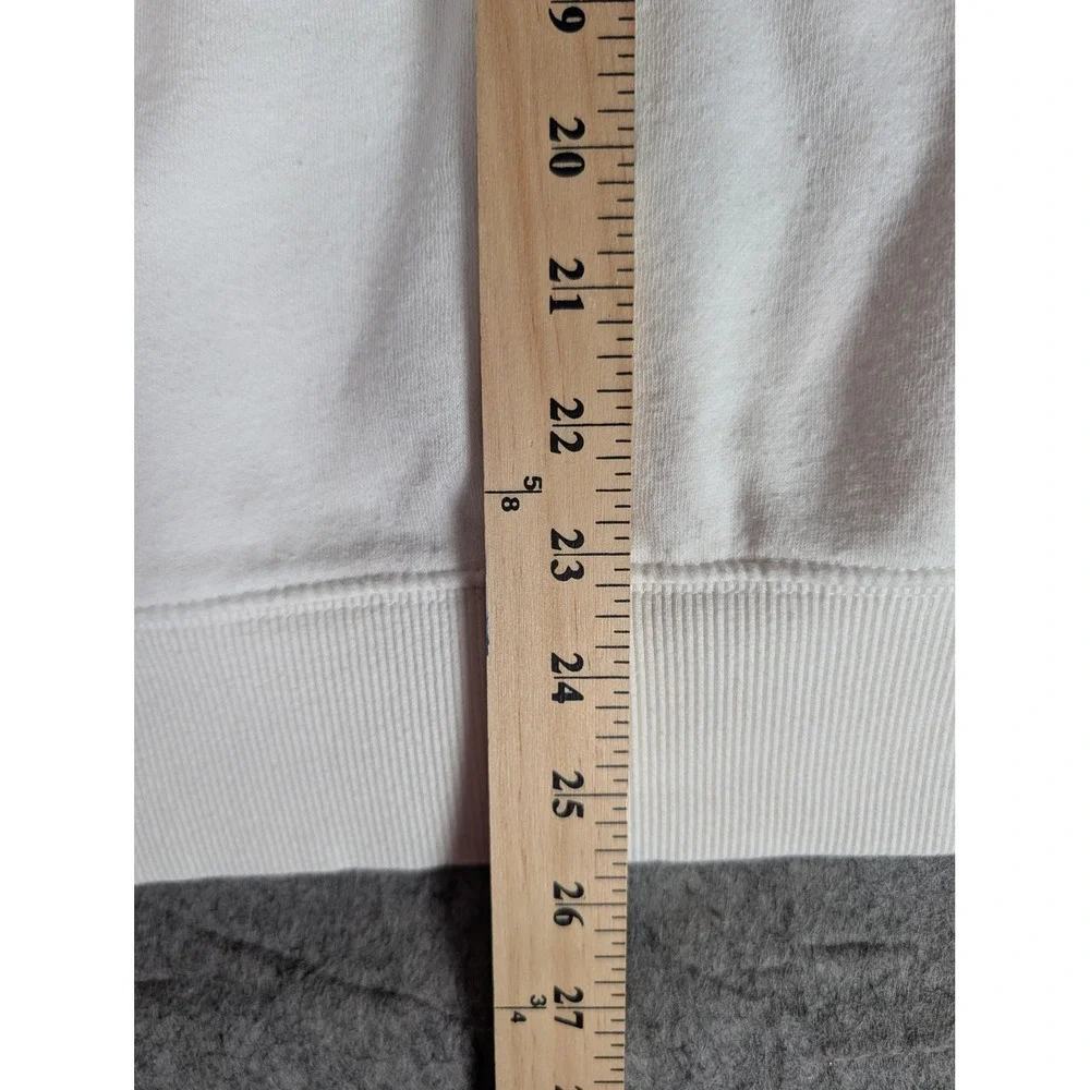 The North Face Mens White Rainbow Logo Hoodie Mountain Graphic Pullover L